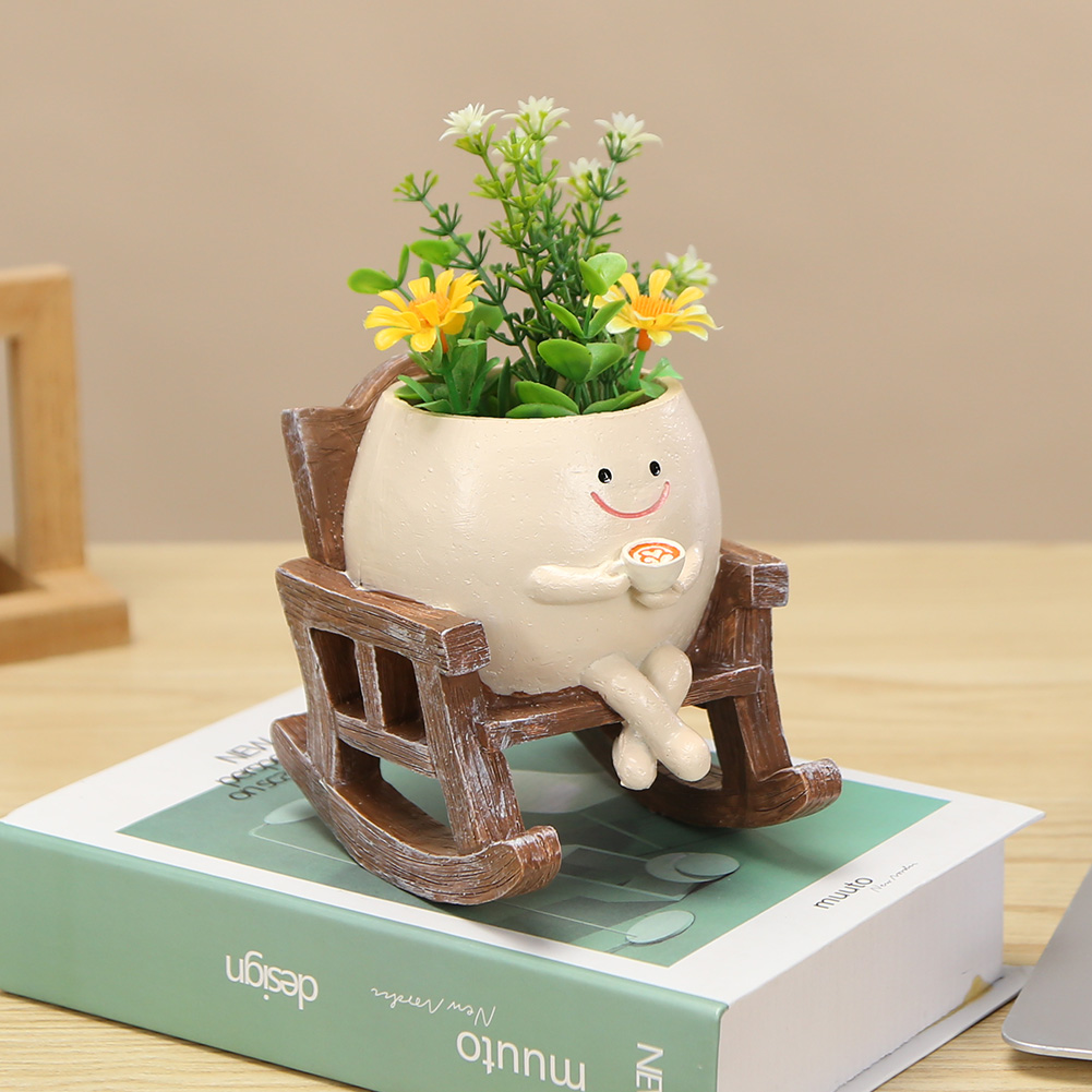Garden Swing Chair - Jardinière de visage de sourire de