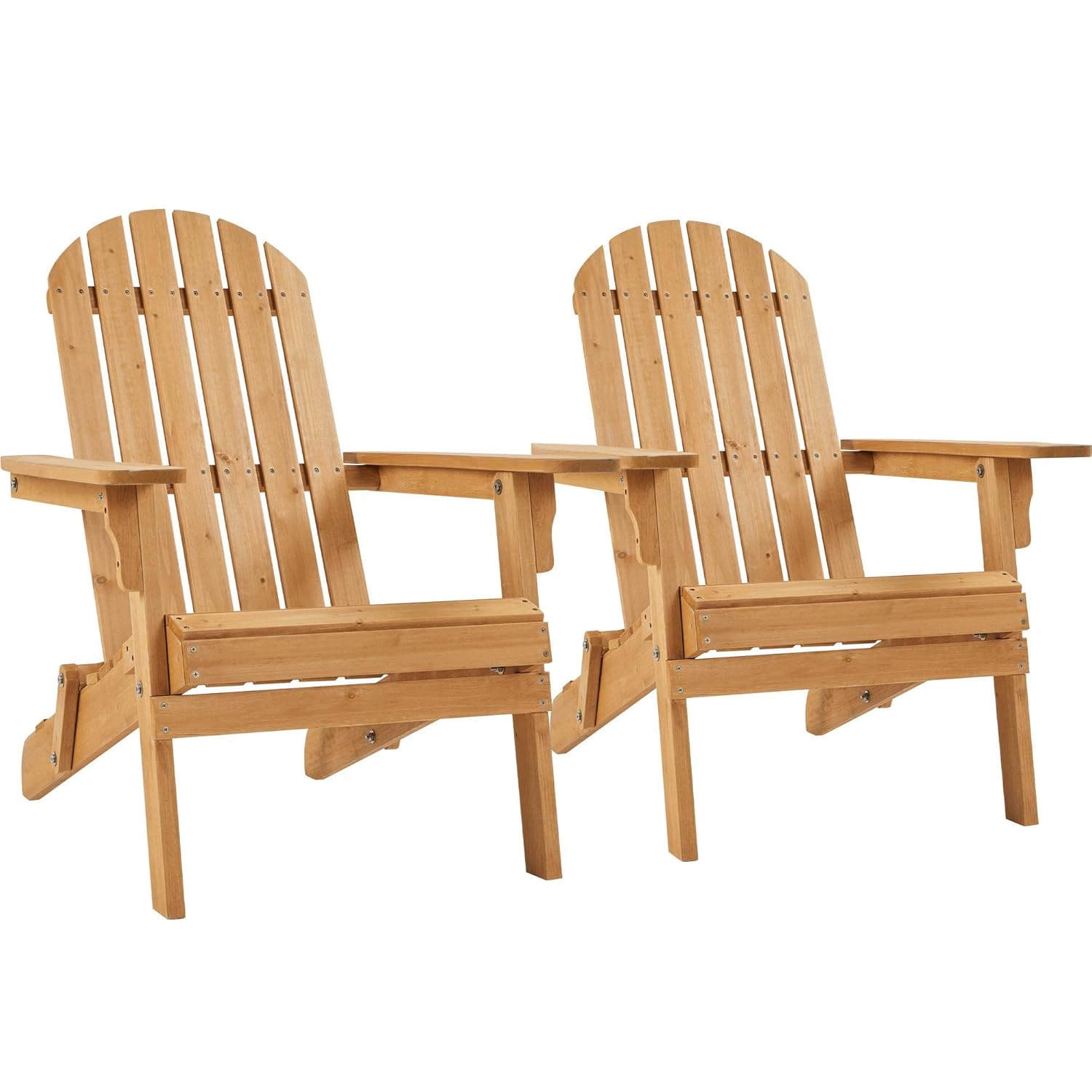 Outdoor Furniture Fire Pit Set - Ensemble de 2 chaises Adirondack pliantes