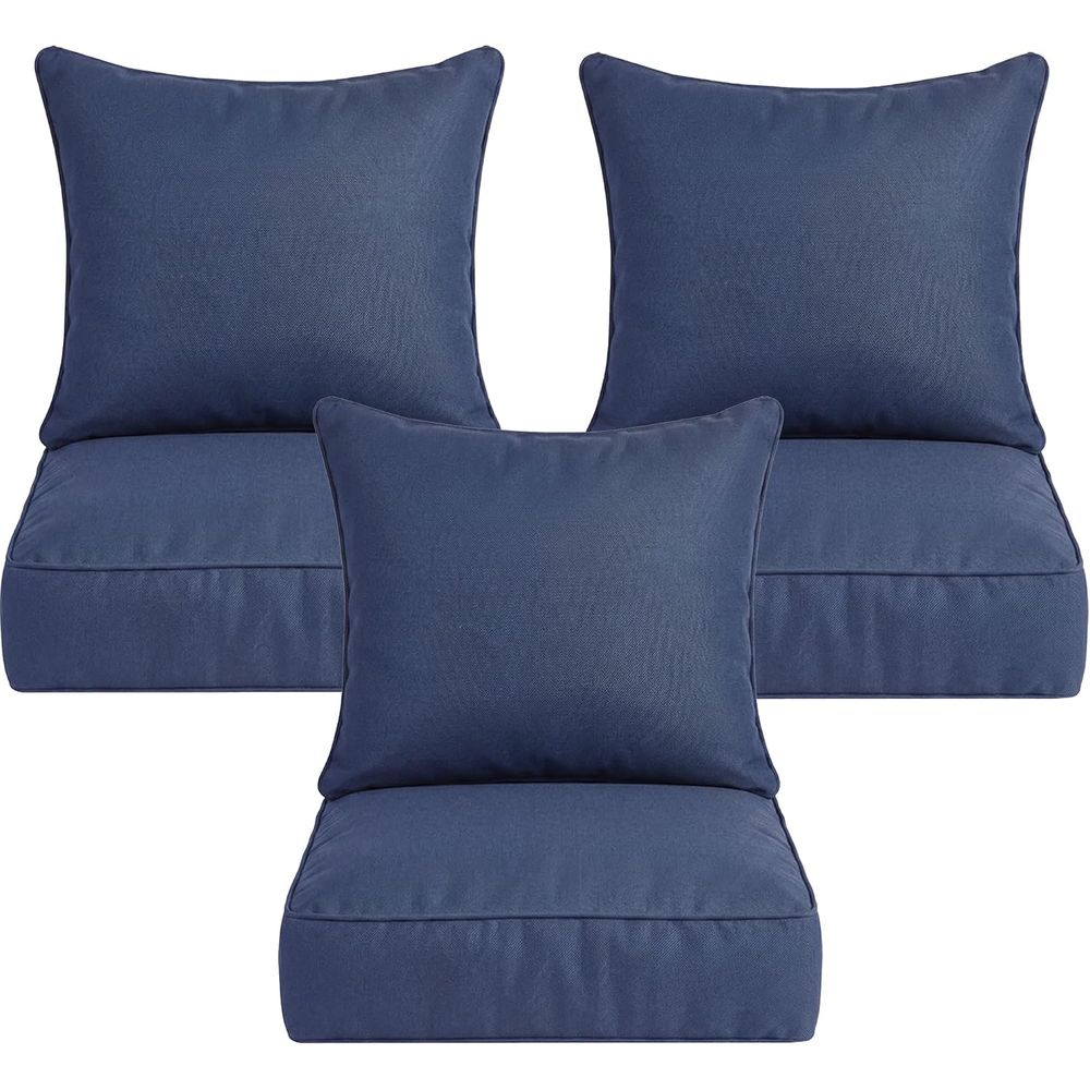 Outdoor Furniture Cushions 24 X 24 - 6 coussins épais pour chaises d'extérieur,