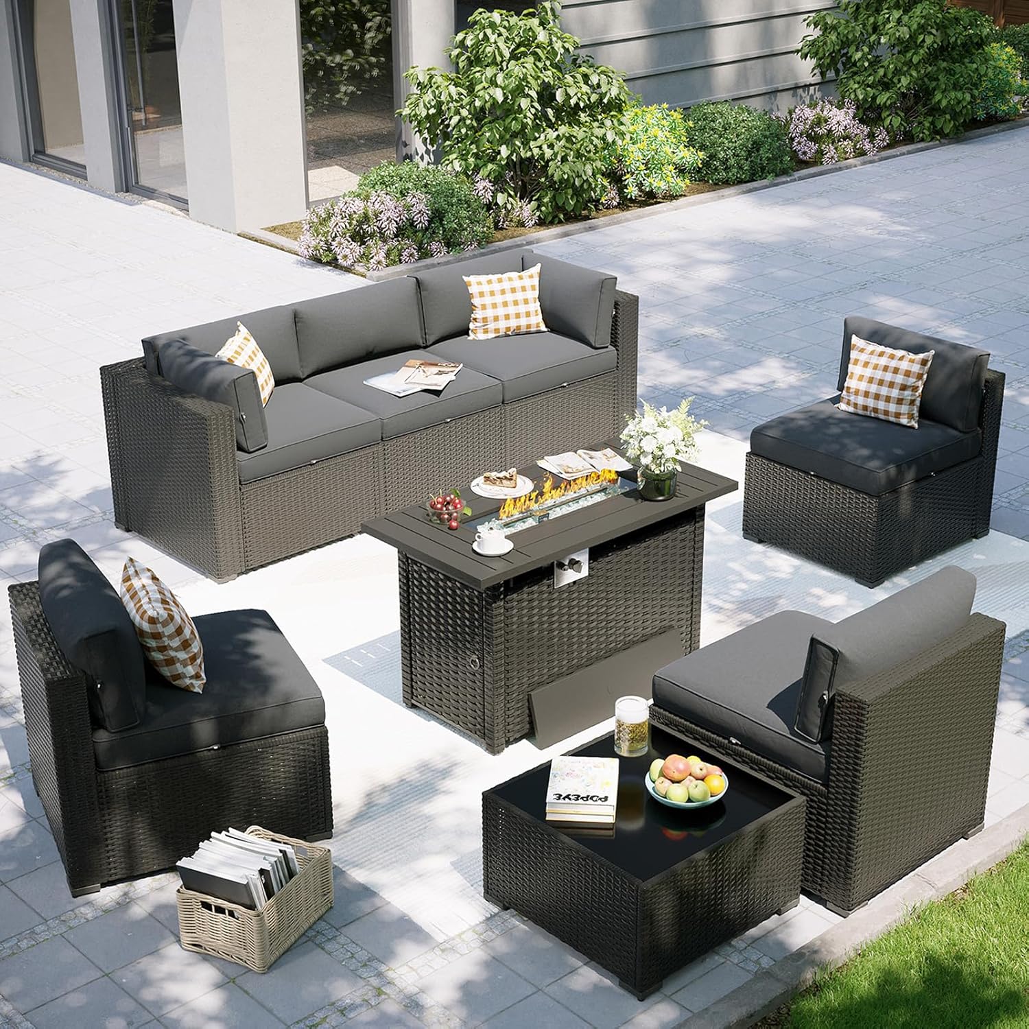 Outdoor Furniture Fire Pit Set - Ensemble de meubles de patio avec