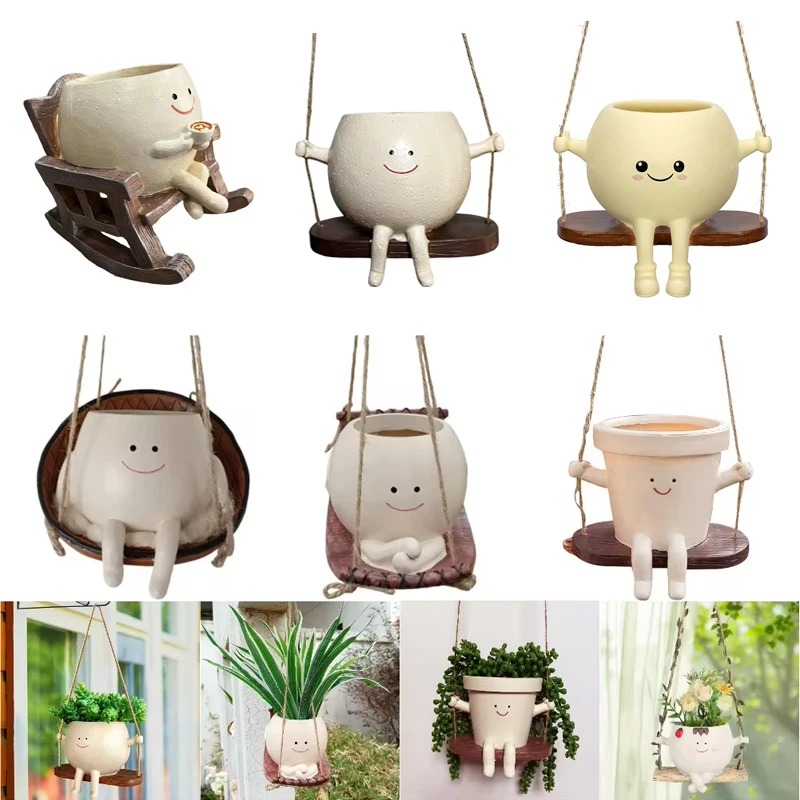 Garden Swing Chair - Pot de fleurs créatif en forme