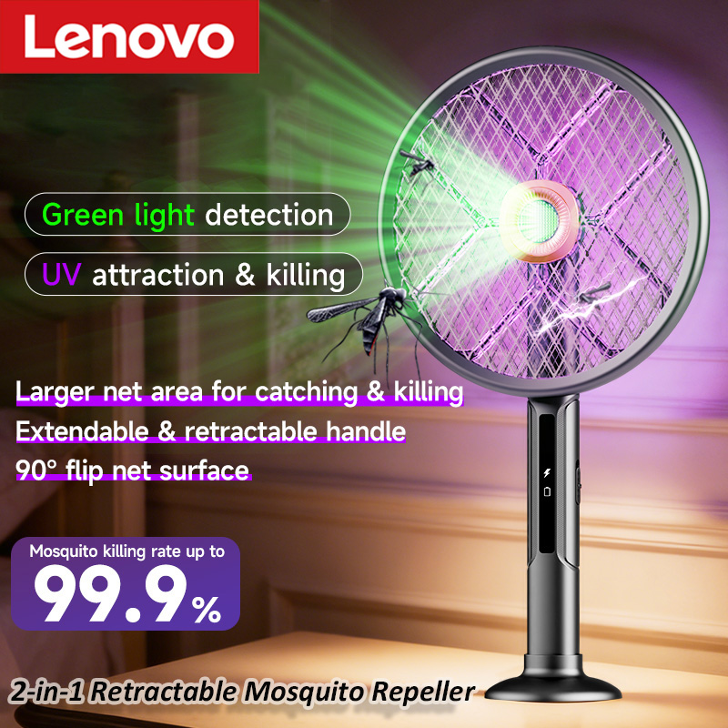 Outdoor Furniture Hay - Raquette anti-moustiques électrique 2-en-1 Lenovo, rétractable