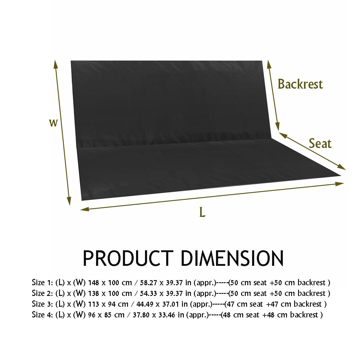 Garden Swing Chair - Juste de Remplacement Imperméable pour Chaise