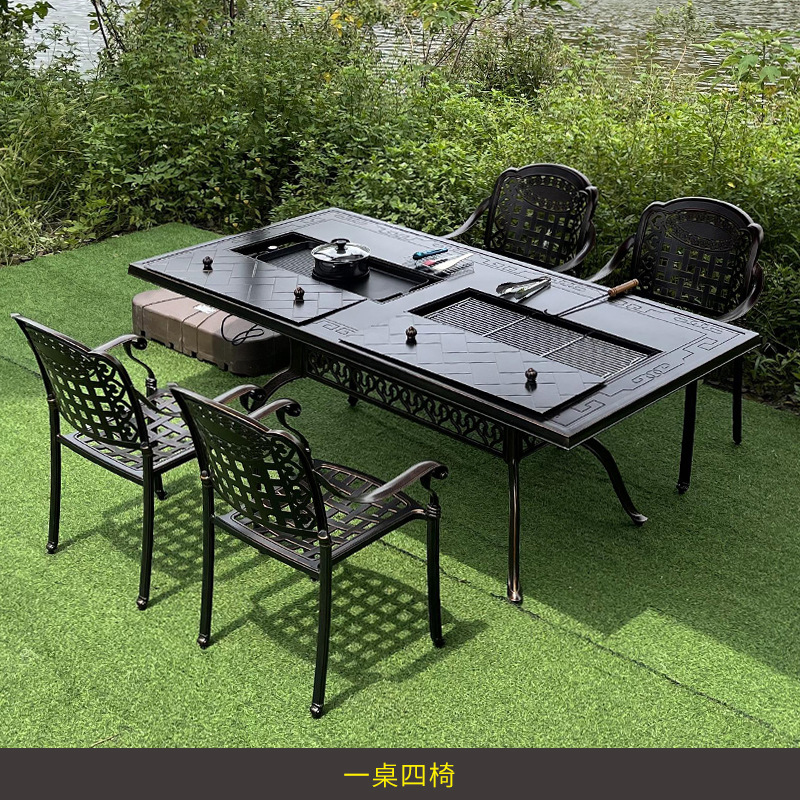 Outdoor Furniture Wood - Ensemble de meubles en fer forgé