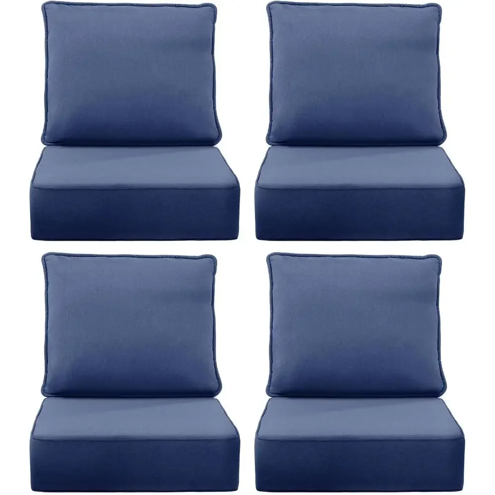 Outdoor Furniture Cushions 24 X 24 - 6 coussins épais pour chaises d'extérieur,