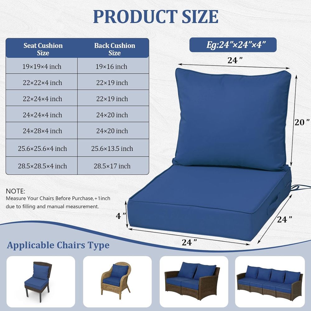 Coussins de siège profonds d'e - Outdoor Furniture Cushions 24 X 24 avis et prix