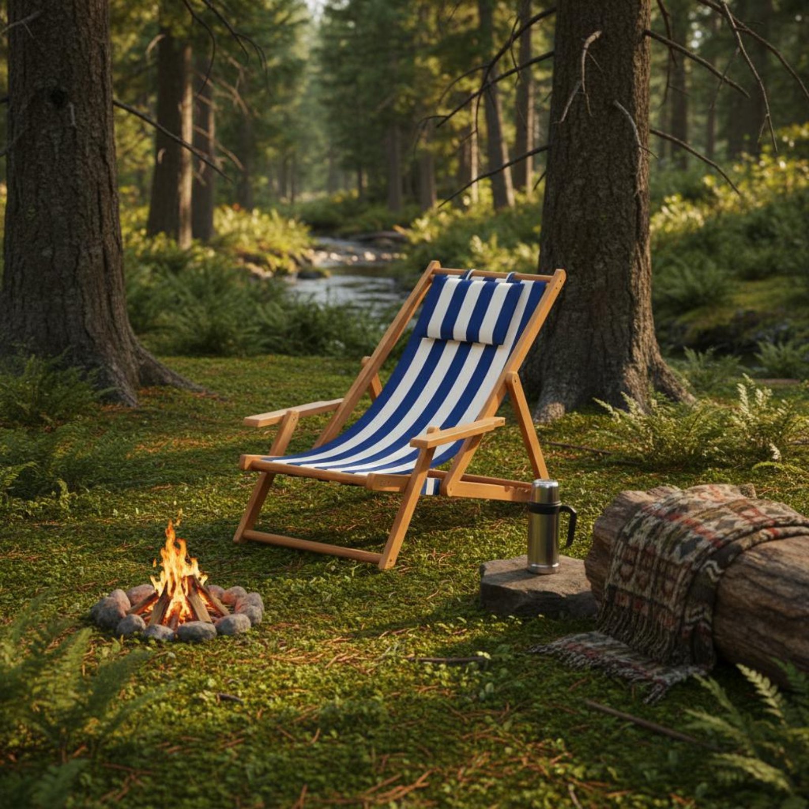 Chaise longue de plage en toil - Deck Chair Lounger avis et prix