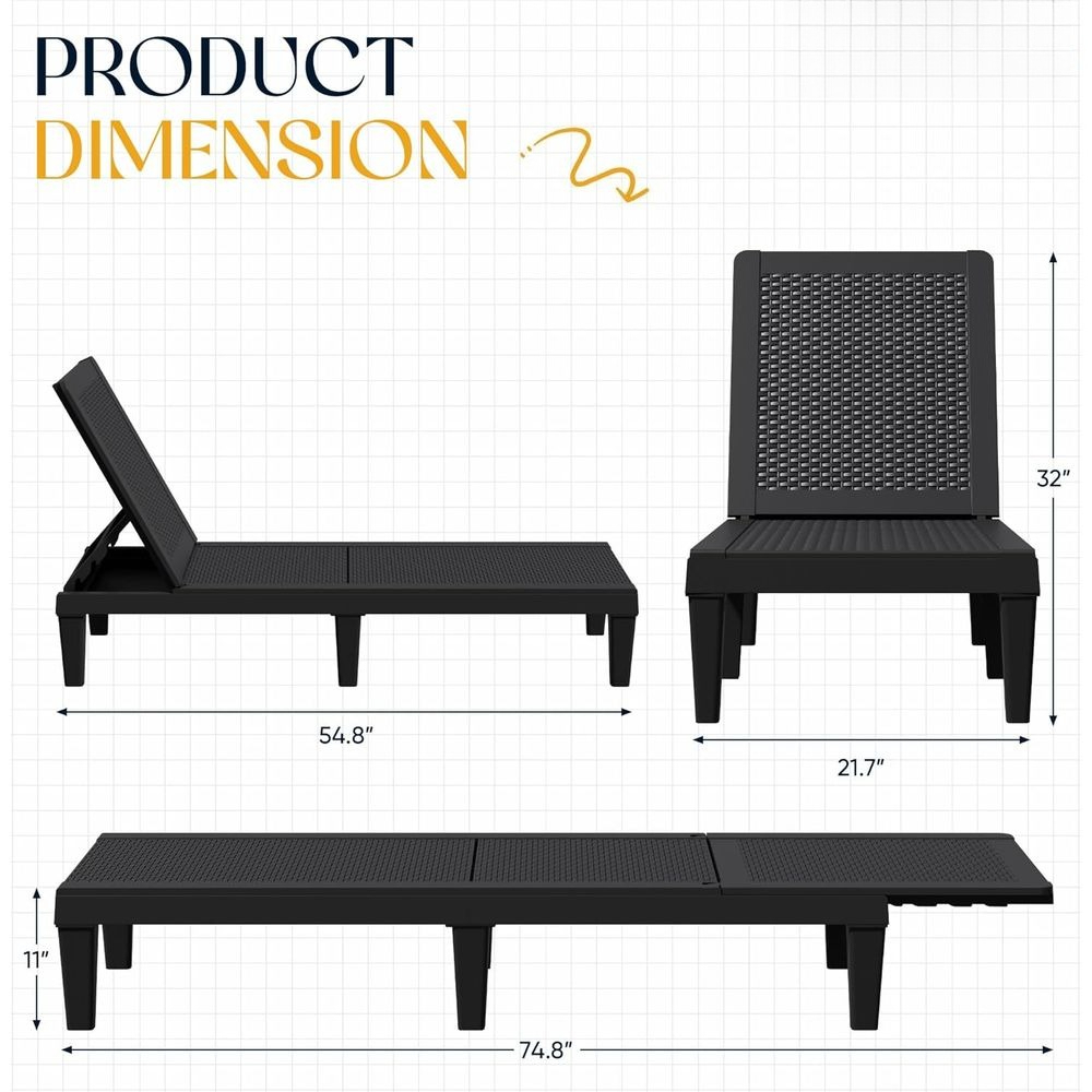 Ensemble de 2 chaises à dossie - Deck Chair Lounger avis et prix