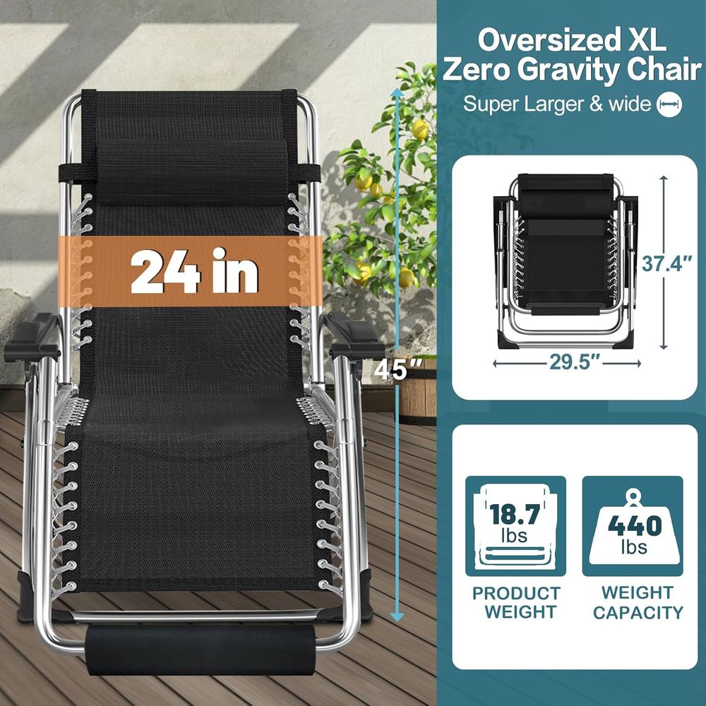 Chaise zéro gravité élargie 29 - Outdoor Furniture Xl avis et prix