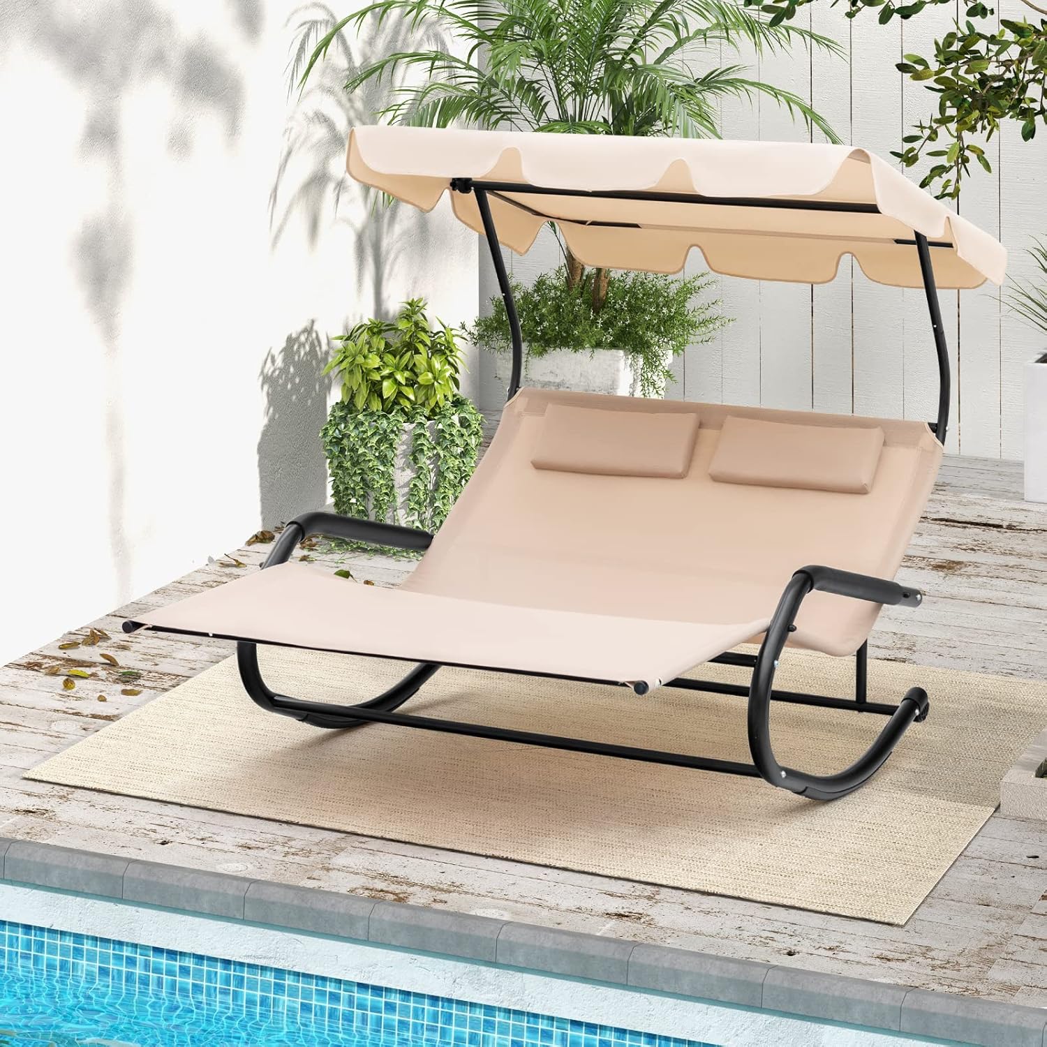 Chaise longue réglable pour 2  - Outdoor Furniture Xl avis et prix