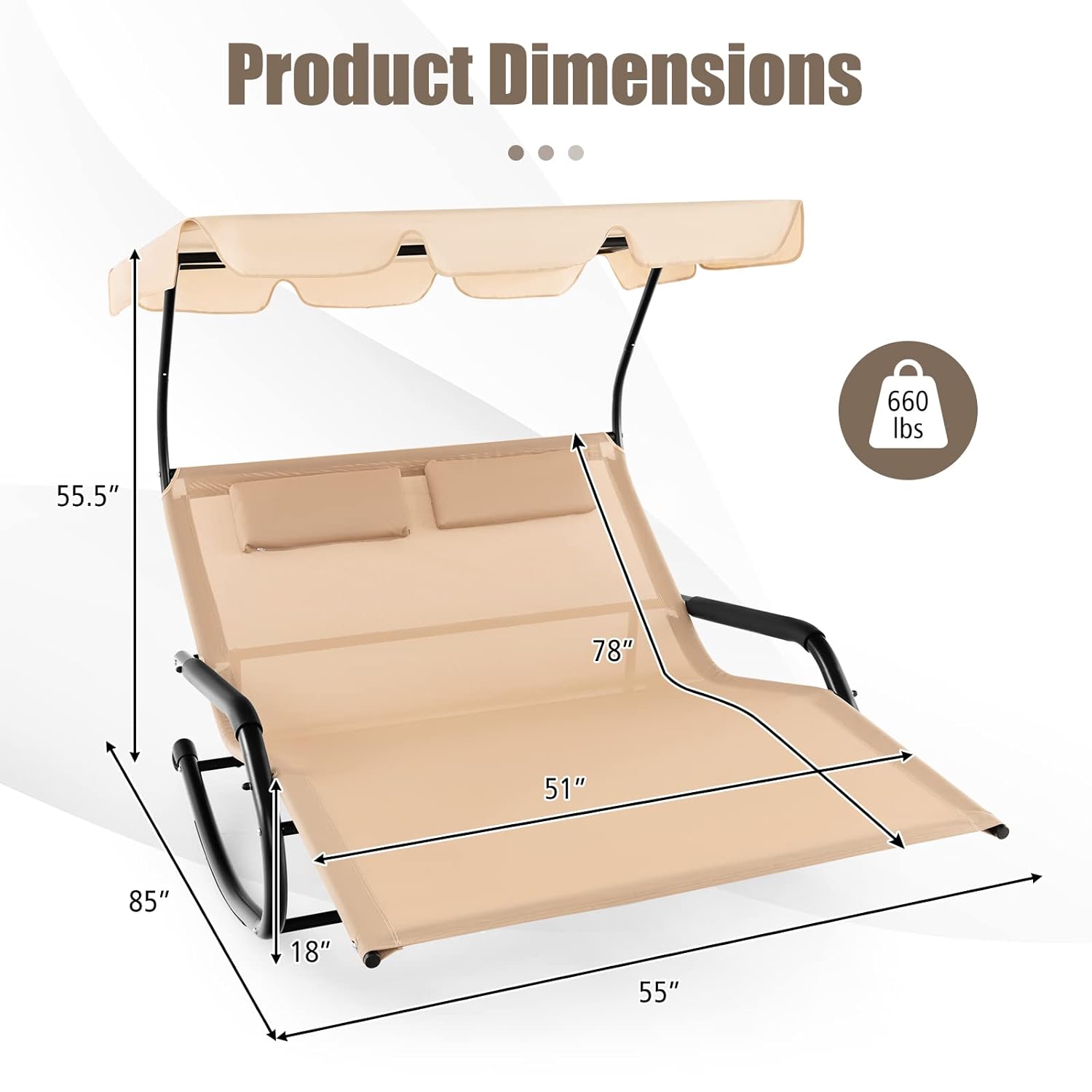 Chaise longue réglable pour 2  - Outdoor Furniture Xl avis et prix