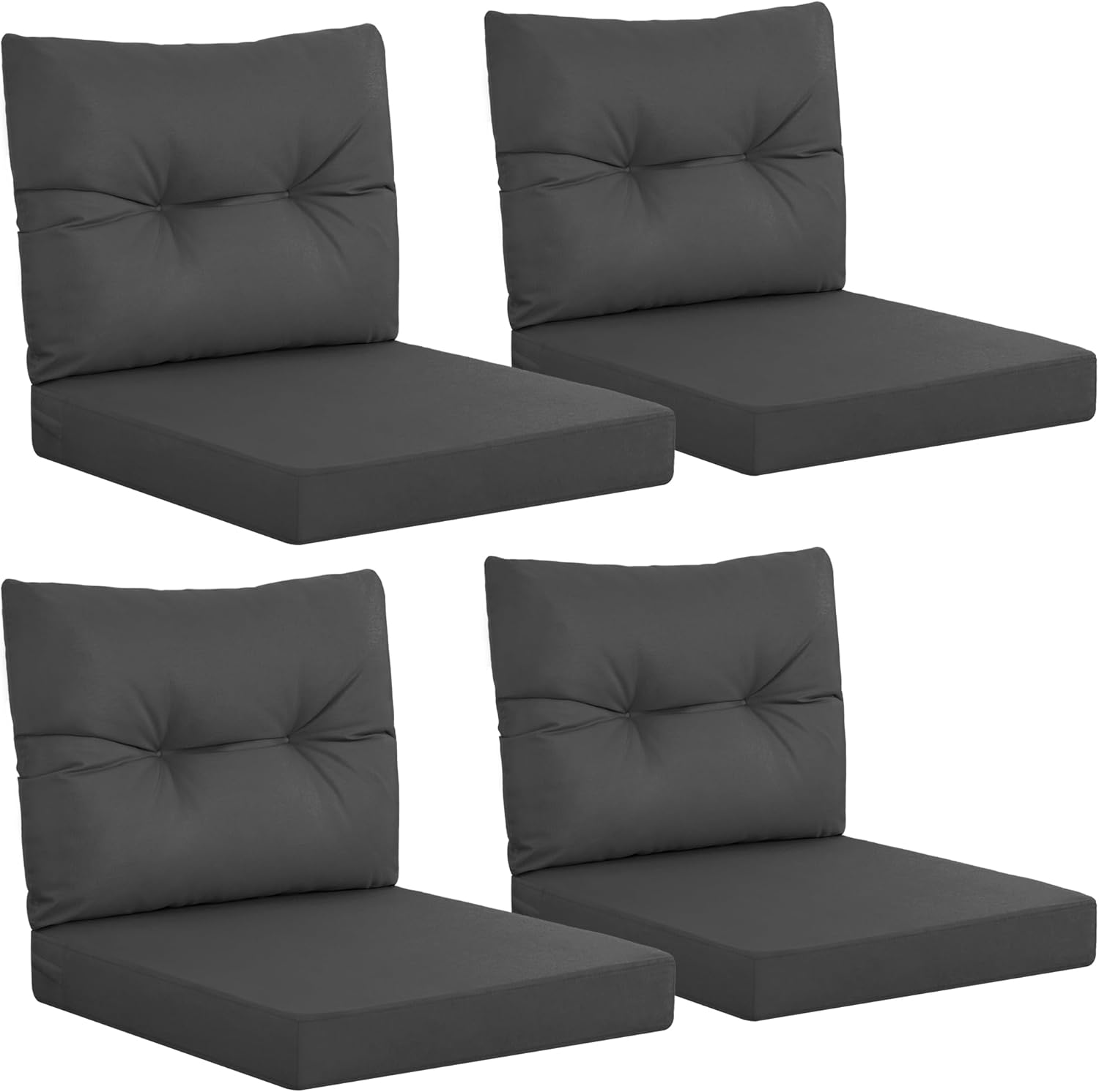 Ensemble de 4 coussins gris fo - Outdoor Furniture Cushions 24 X 24 avis et prix