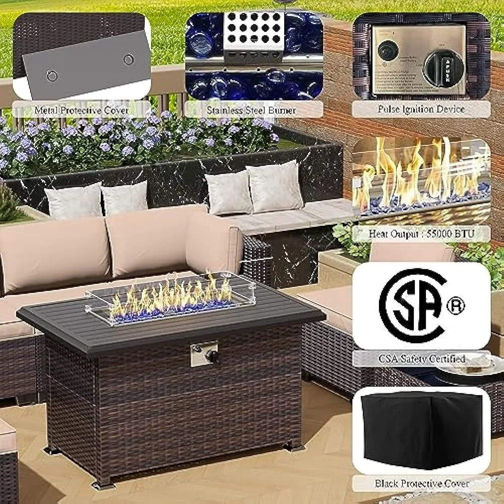 -Ensemble de meubles de Patio  - Outdoor Furniture Fire Pit Set avis et prix