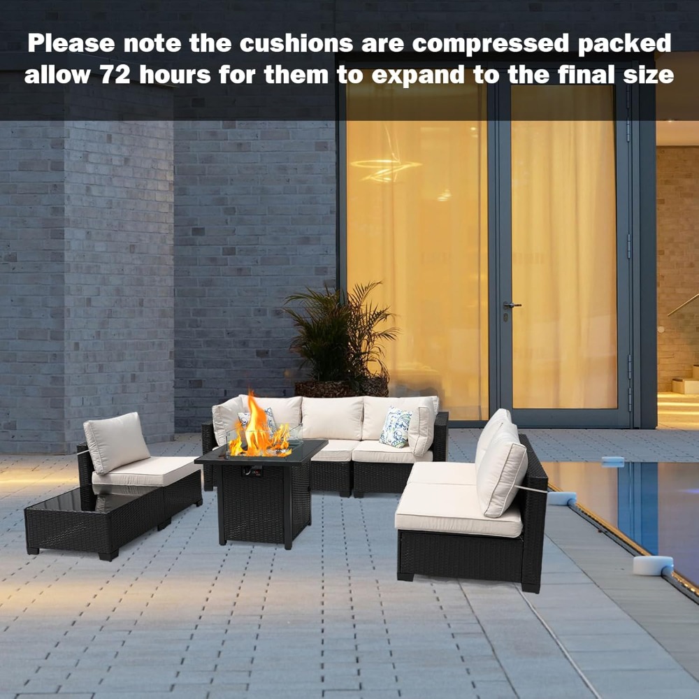 Canapé sectionnel extérieur en - Outdoor Furniture Fire Pit Set avis et prix