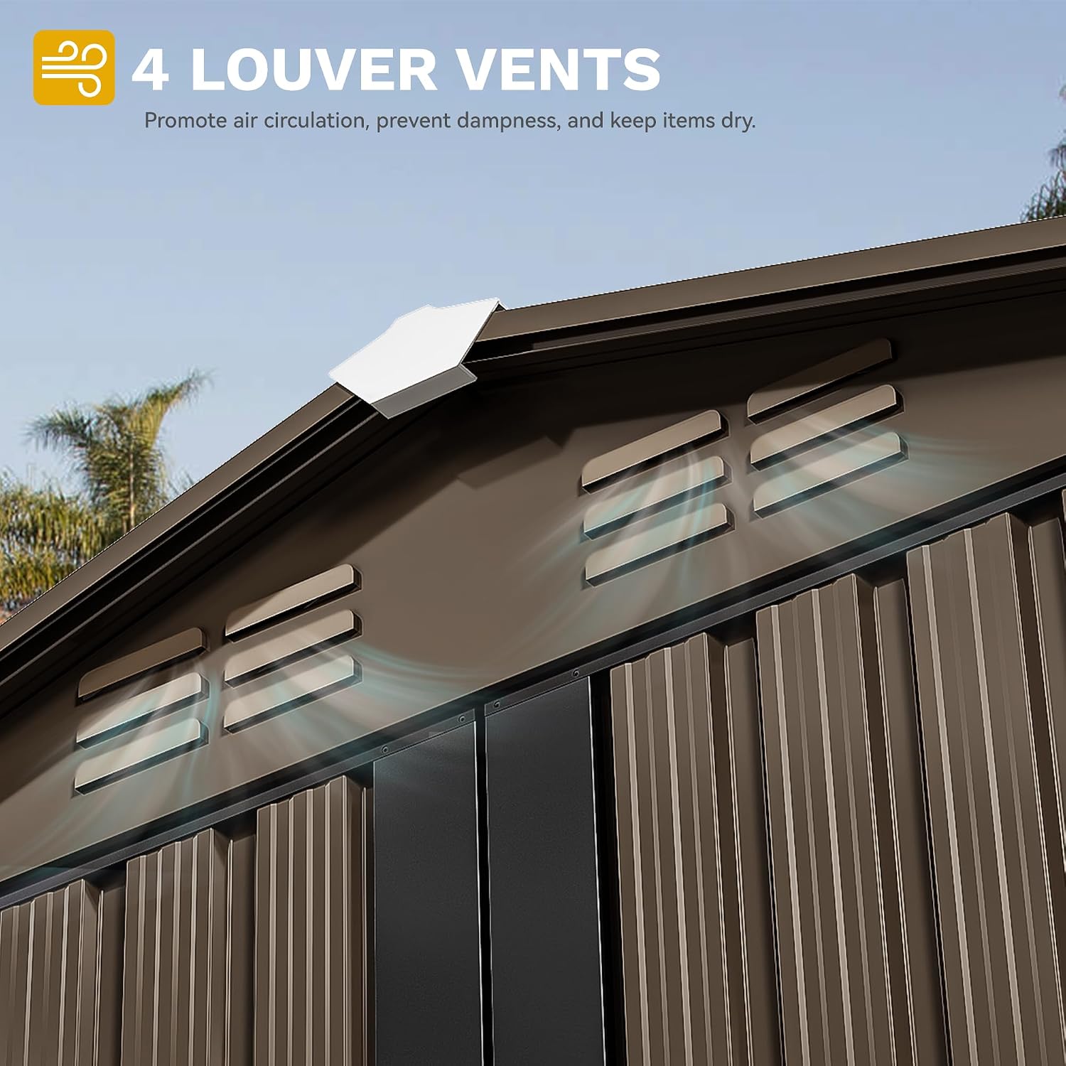 Abri de jardin métallique 6x4  - Outdoor Furniture Waterproof avis et prix