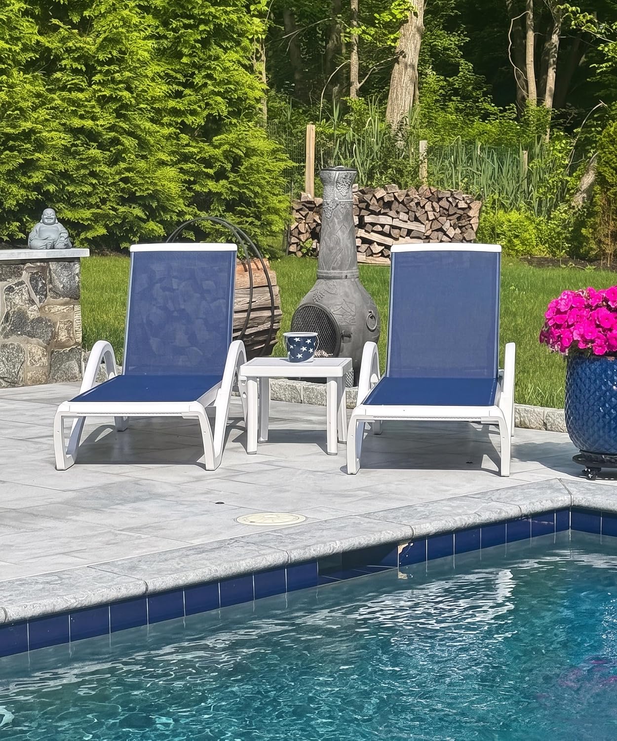 Ensemble de 3 chaises longues  - Deck Chair Lounger avis et prix