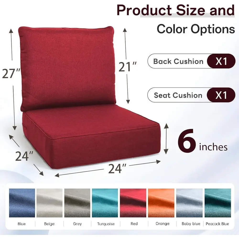 Ensemble de coussins de siège  - Outdoor Furniture Cushions 24 X 24 avis et prix