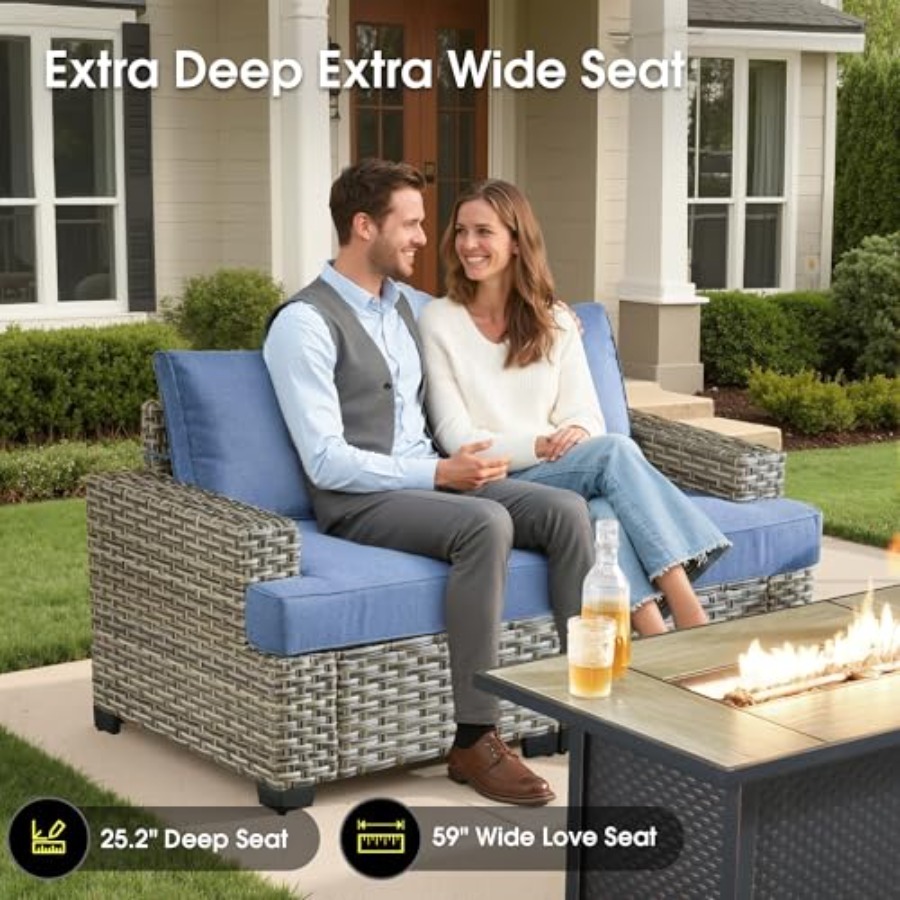 Ensemble de mobilier de patio  - Outdoor Furniture Fire Pit Set avis et prix