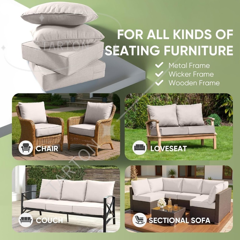 Ensemble de 3 coussins de chai - Outdoor Furniture Cushions 24 X 24 avis et prix