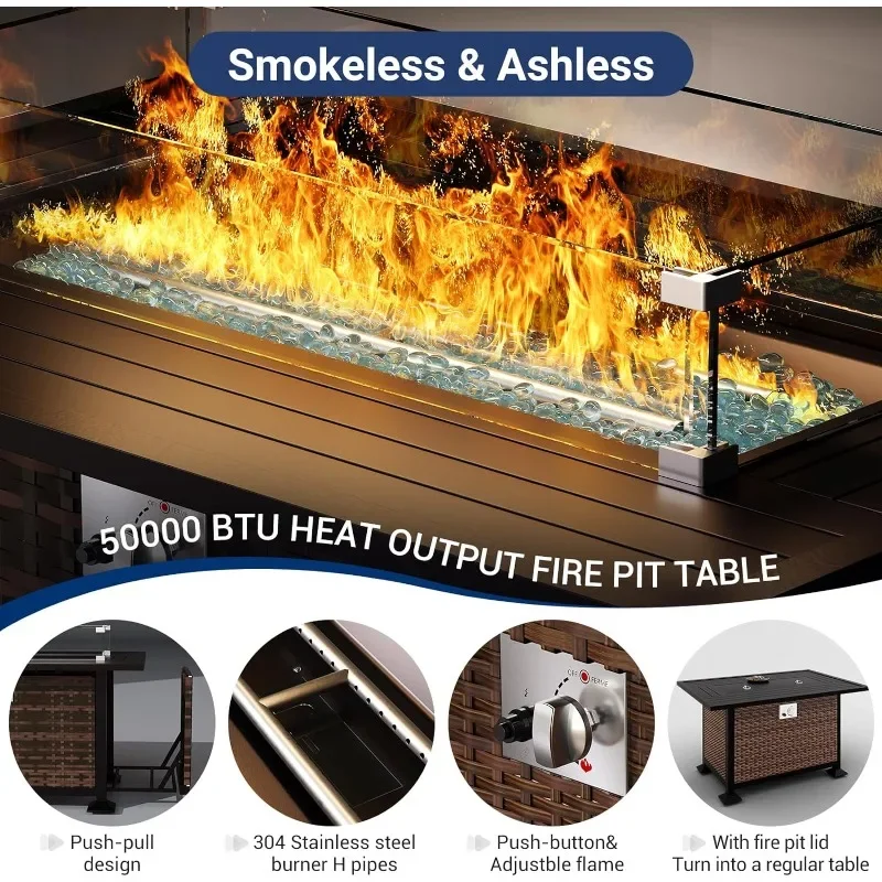 Un ensemble de meubles avec ta - Outdoor Furniture Fire Pit Set avis et prix