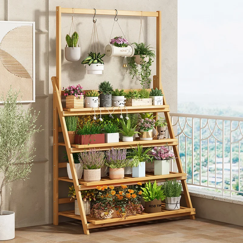 Étagère à fleurs en bois massi - Outdoor Furniture Wood avis et prix