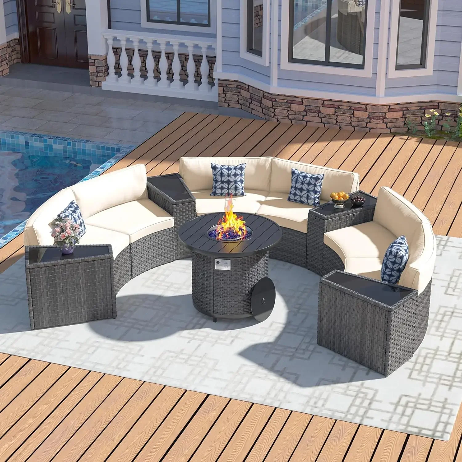 l Ensemble de meubles de patio - Outdoor Furniture Fire Pit Set avis et prix