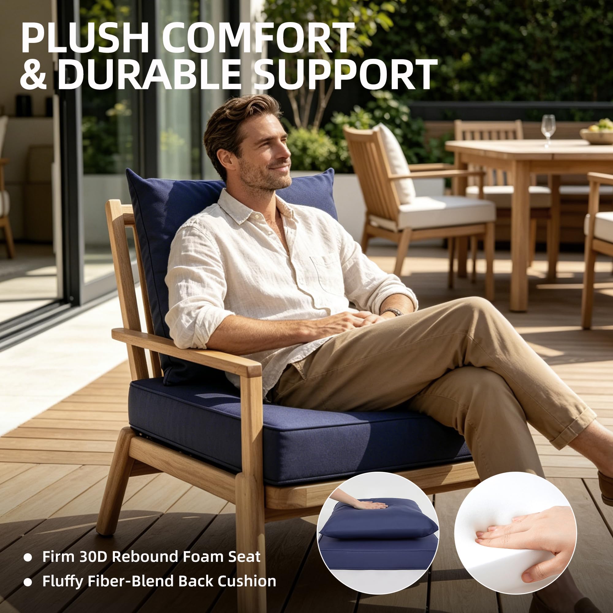 Ensemble de 4 coussins de chai - Outdoor Furniture Cushions 24 X 24 avis et prix