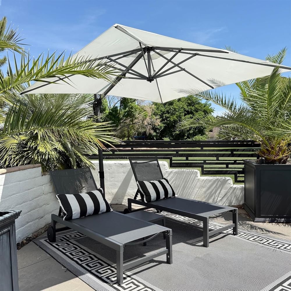 Ensemble de 4 chaises longues  - Deck Chair Lounger avis et prix