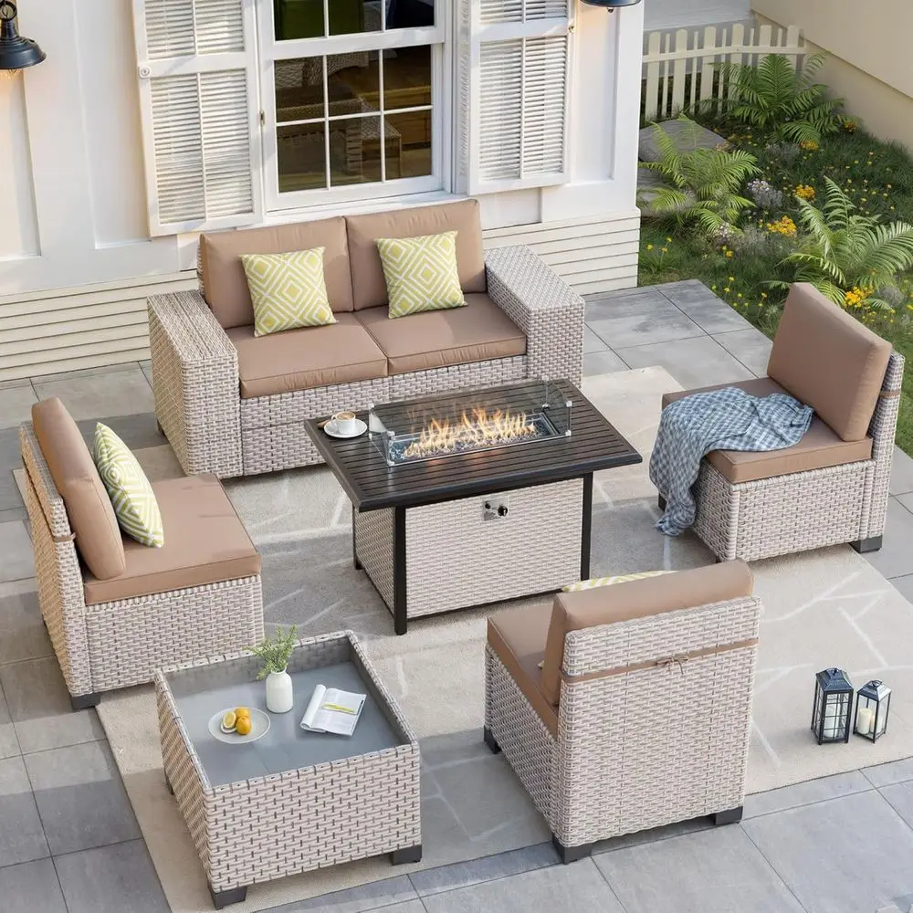 Ensemble de meubles de patio e - Outdoor Furniture Fire Pit Set avis et prix