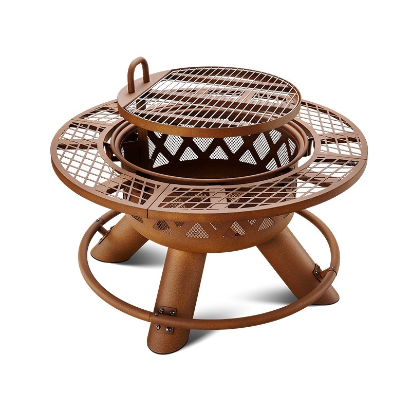 Ensemble de barbecue et foyer  - Outdoor Furniture Fire Pit Set avis et prix