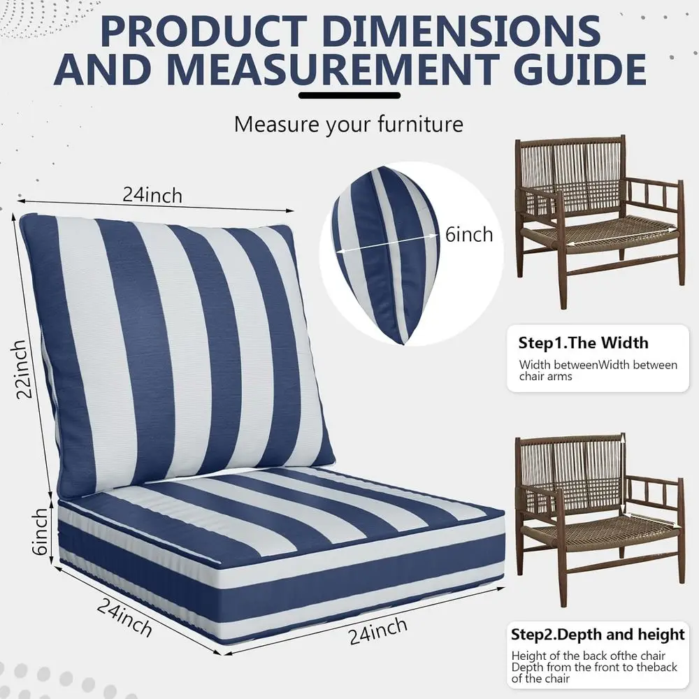 Ensemble de coussins de siège  - Outdoor Furniture Cushions 24 X 24 avis et prix