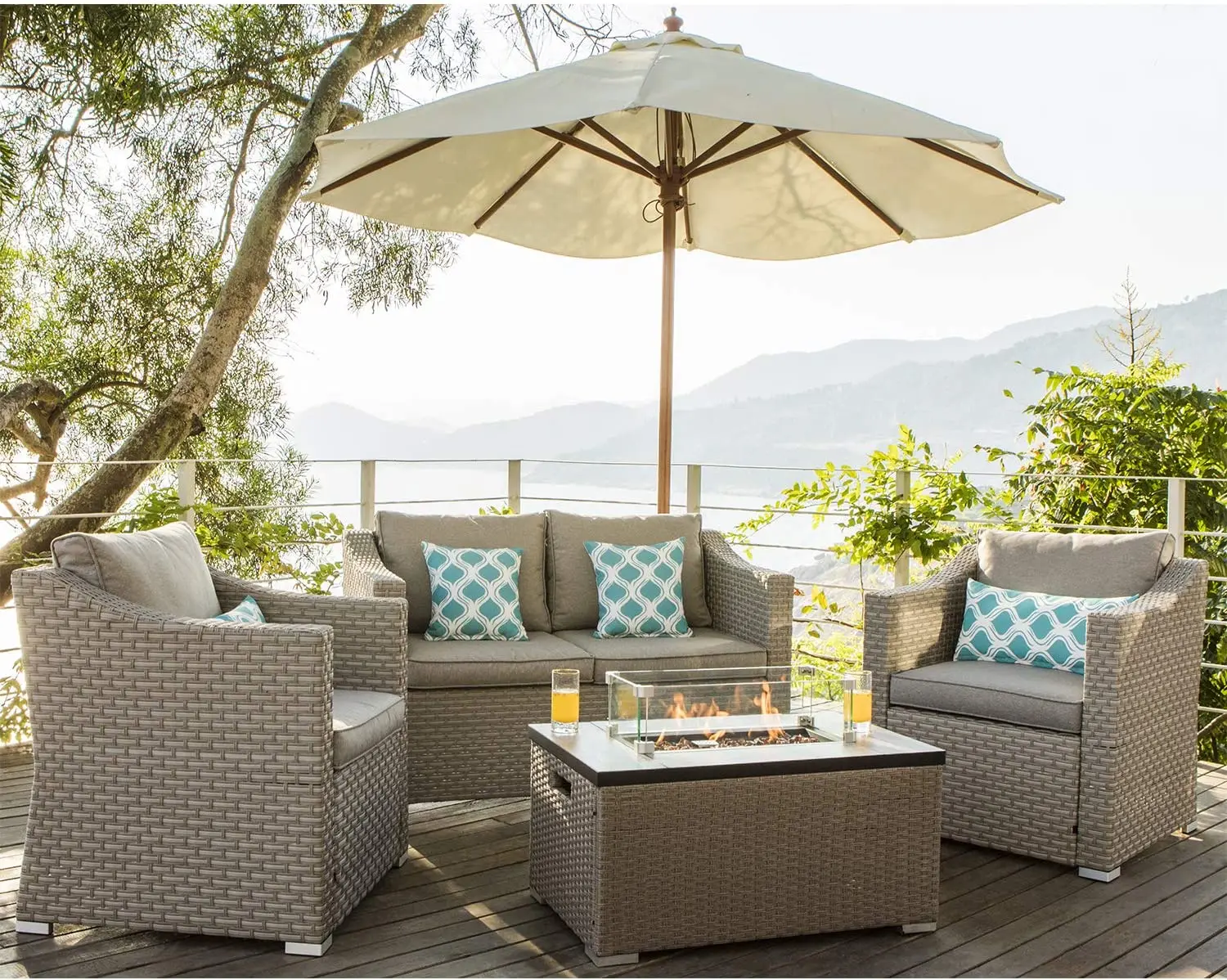 -Mobile d'extérieur canapé sec - Outdoor Furniture Fire Pit Set avis et prix