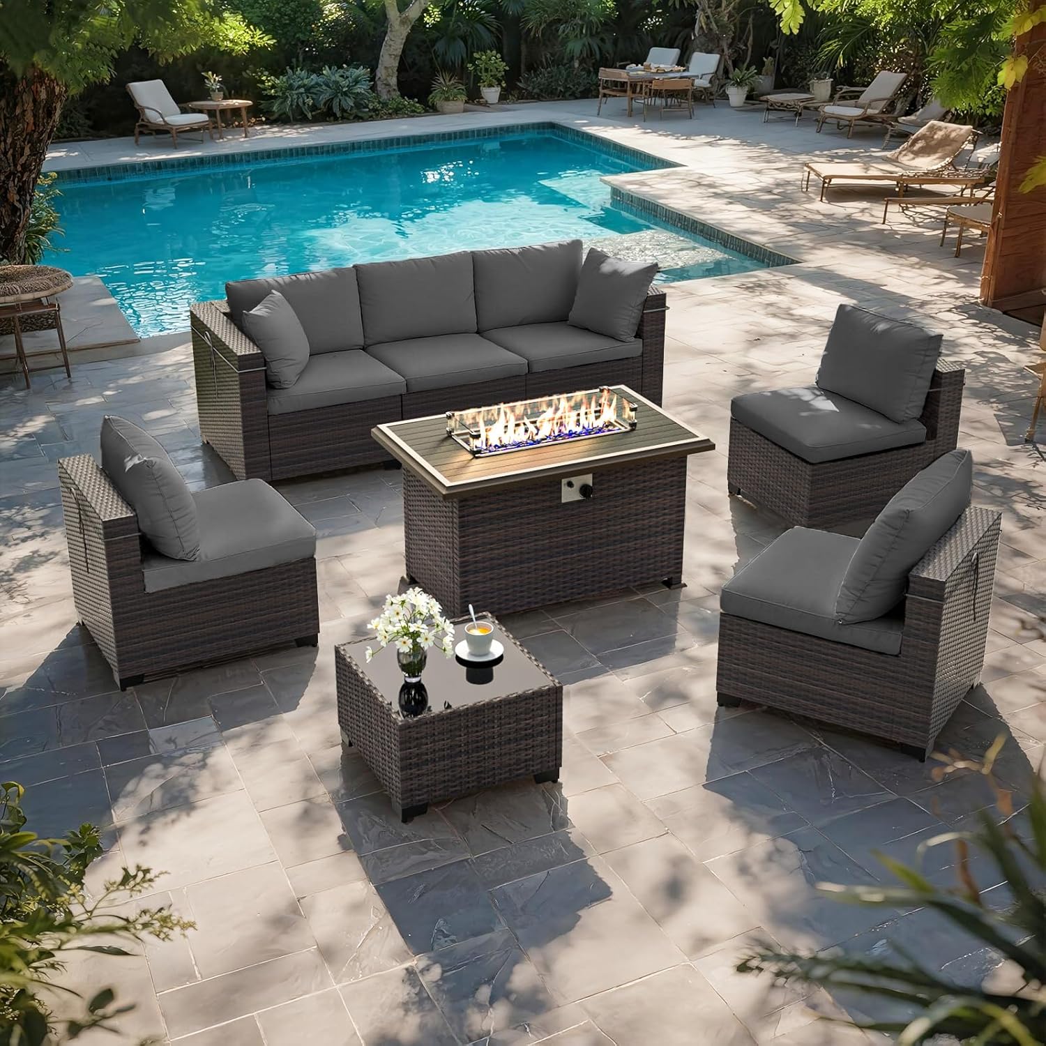 Ensemble de meubles de patio a - Outdoor Furniture Fire Pit Set avis et prix