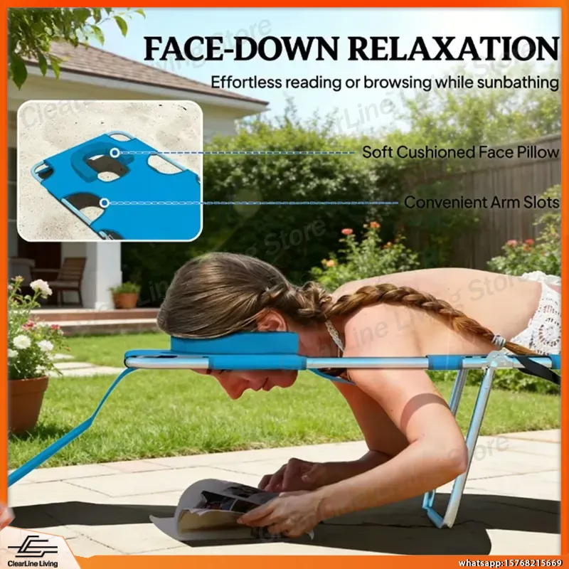 Chaise longue d'extérieur bleu - Deck Chair Lounger avis et prix